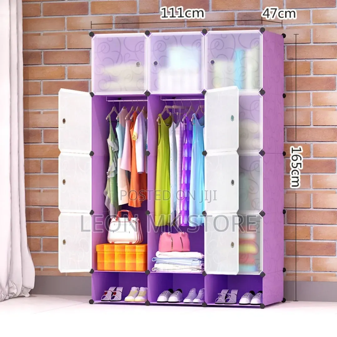 Pink and White Storage Closets