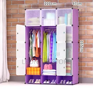 Pink and White Storage Closets