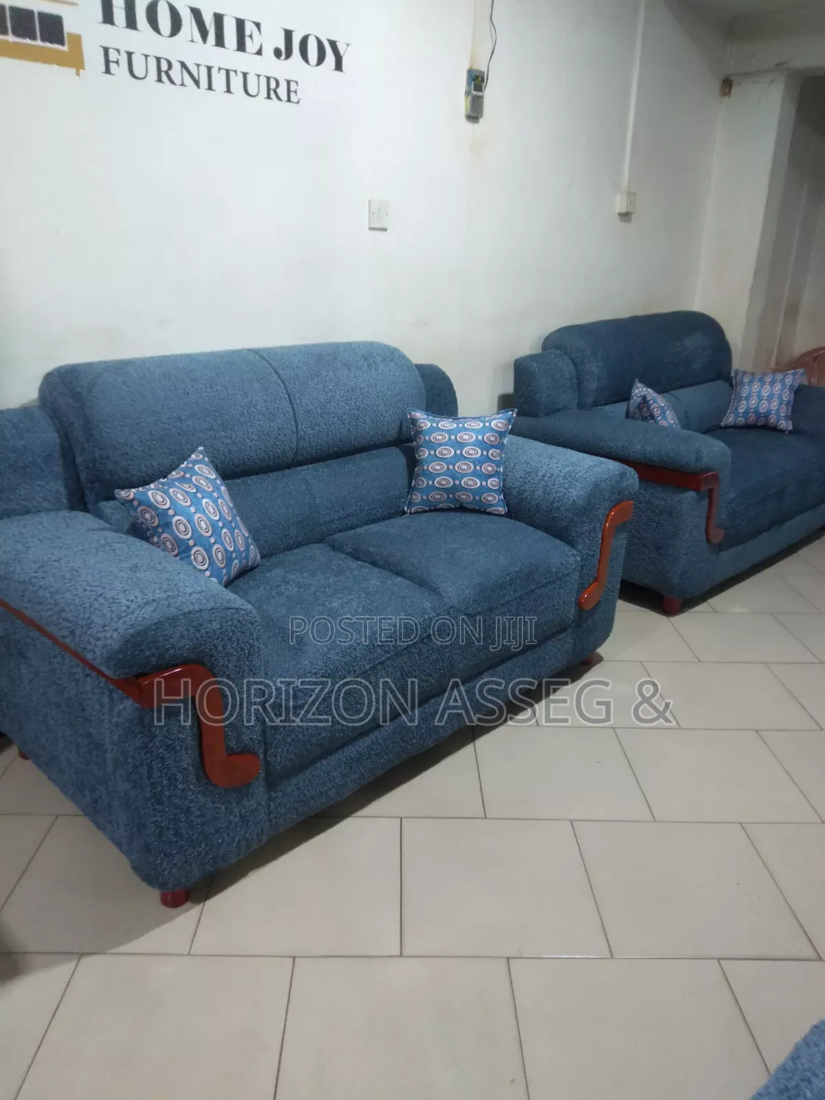 High Density 5 Seater Fabric Sofa Set
