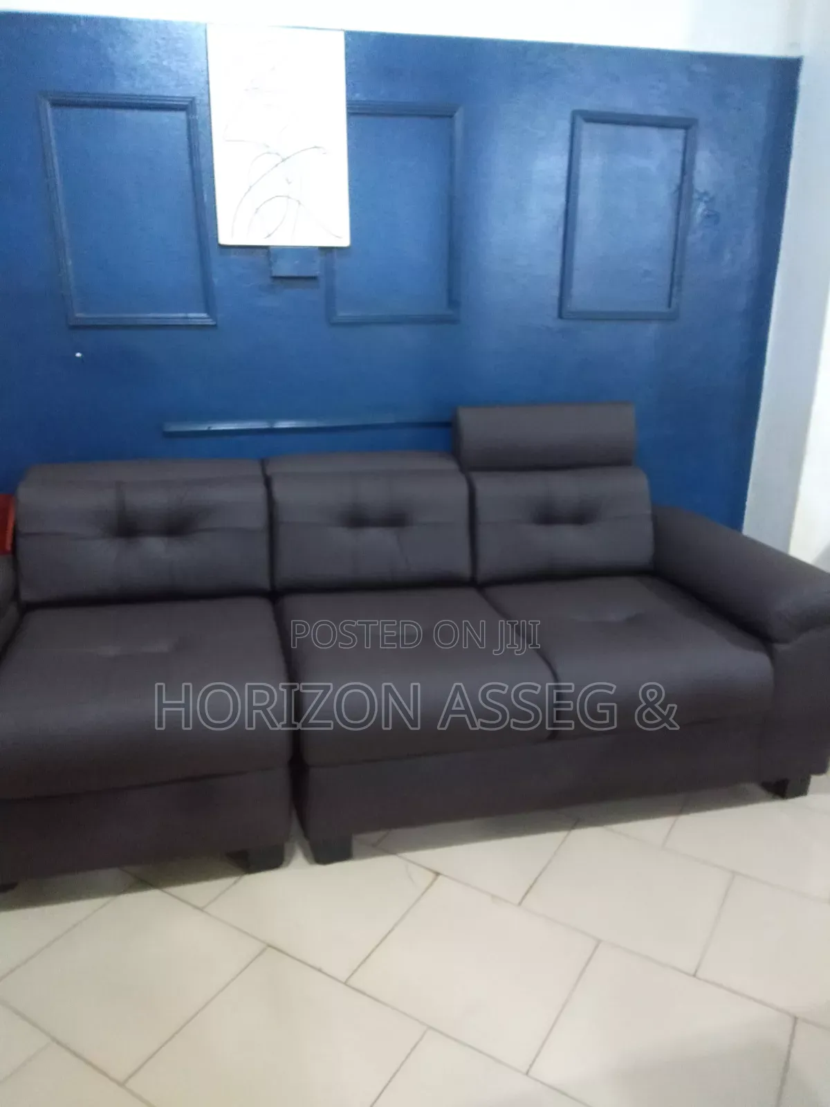 L-Shape 5 Seater High Density Leather