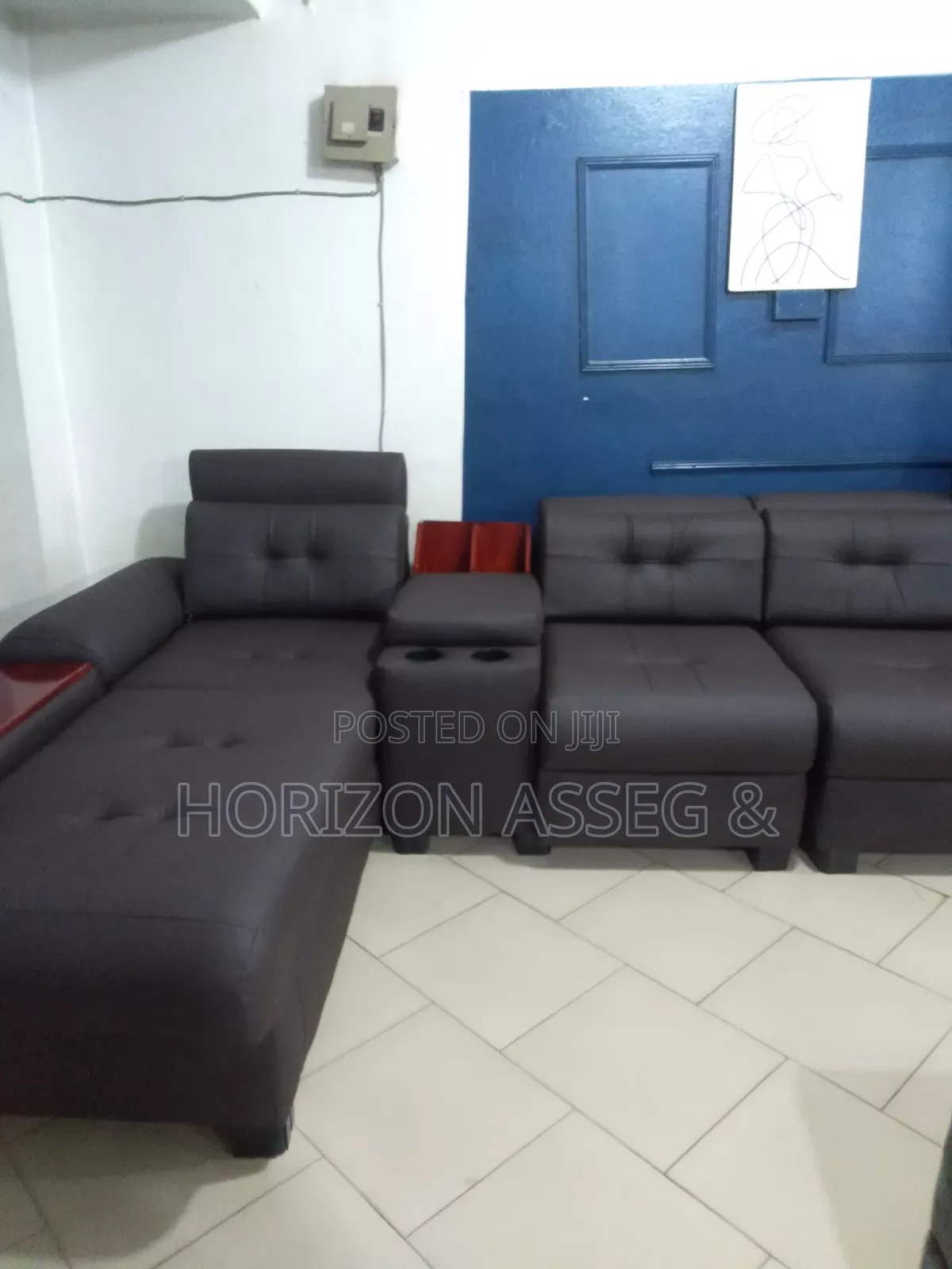 L-Shape 5 Seater High Density Leather
