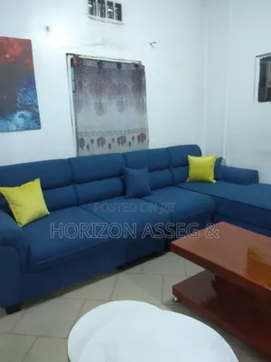 High Density L-Shape 5 Seater Fabric Sofa