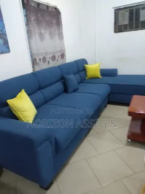 High Density L-Shape 5 Seater Fabric Sofa