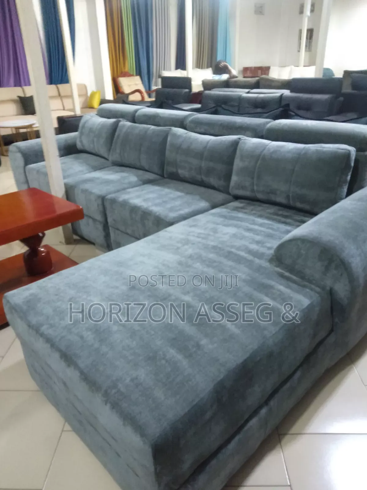 High Density L-Shape 5 Seater Sofa Set