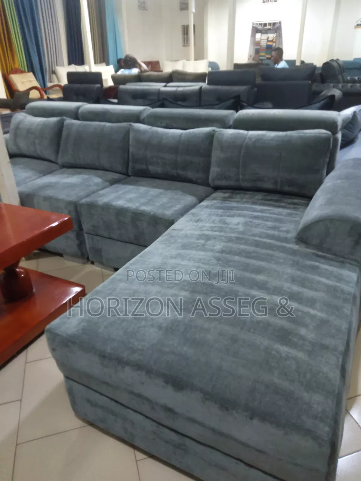 High Density L-Shape 5 Seater Sofa Set