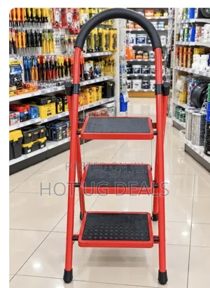 3-Step Folding Step Stool With Anti-Slip Pedals & Convenient
