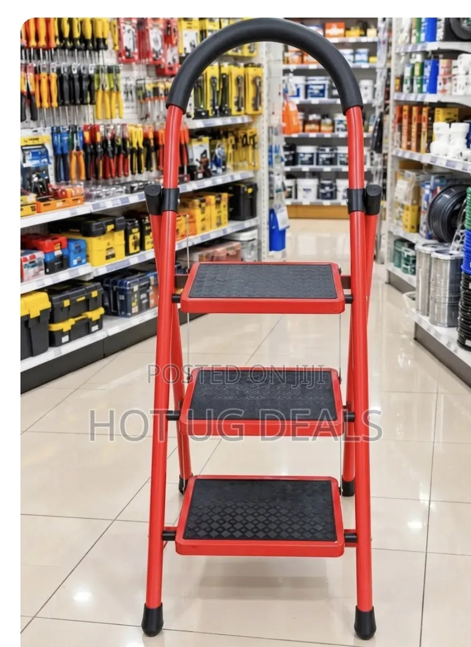 3-Step Folding Step Stool With Anti-Slip Pedals & Convenient