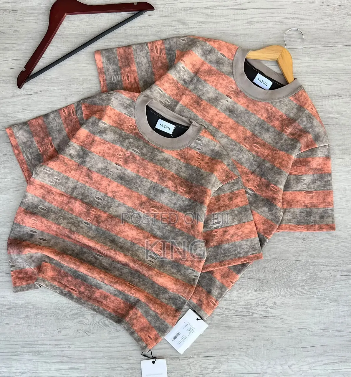 Fuzzy Stripe Flex T-Shirts