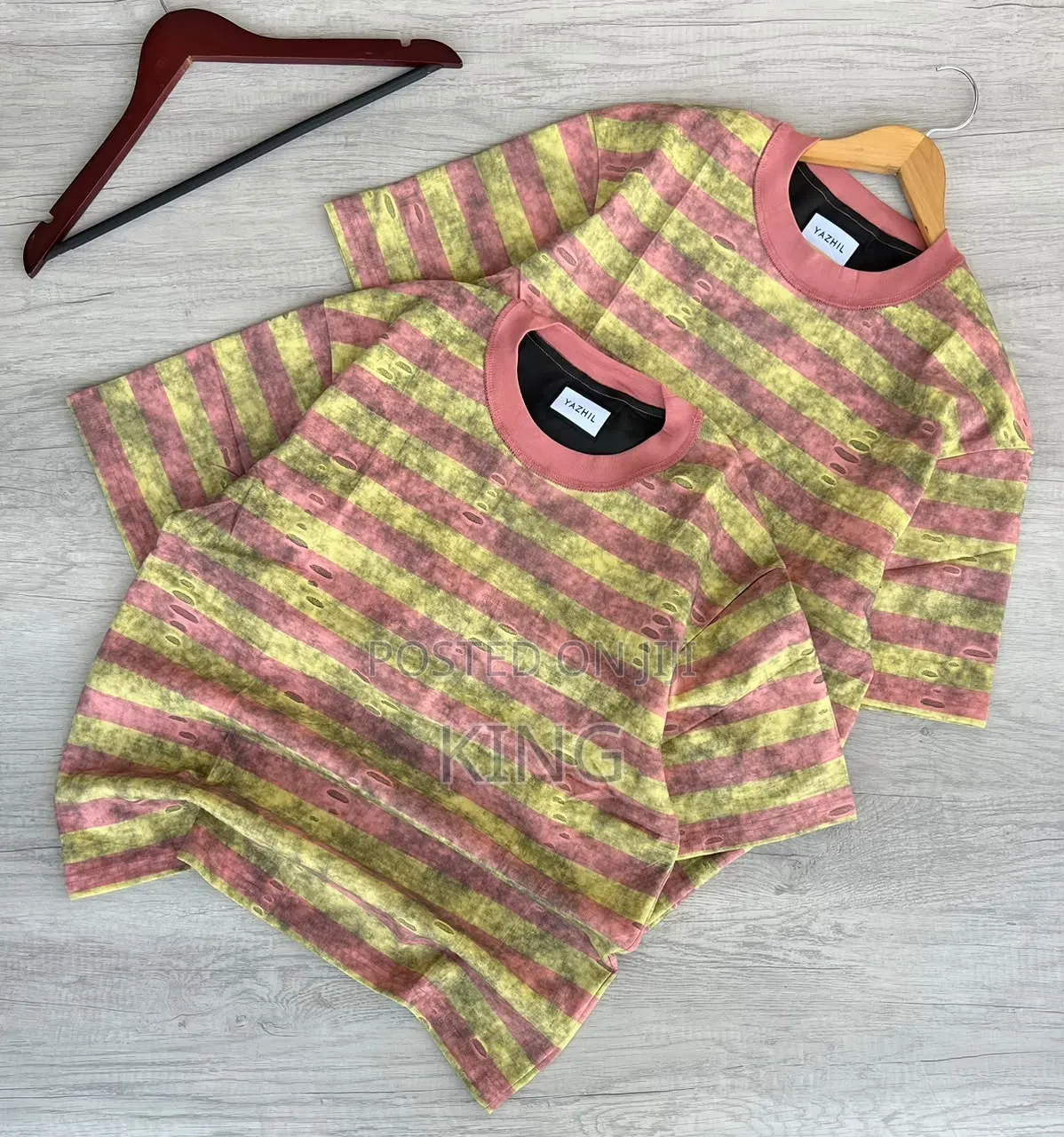 Fuzzy Stripe Flex T-Shirts