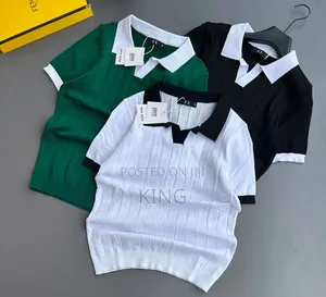 Sleeve Trim Design Knitted Shirts