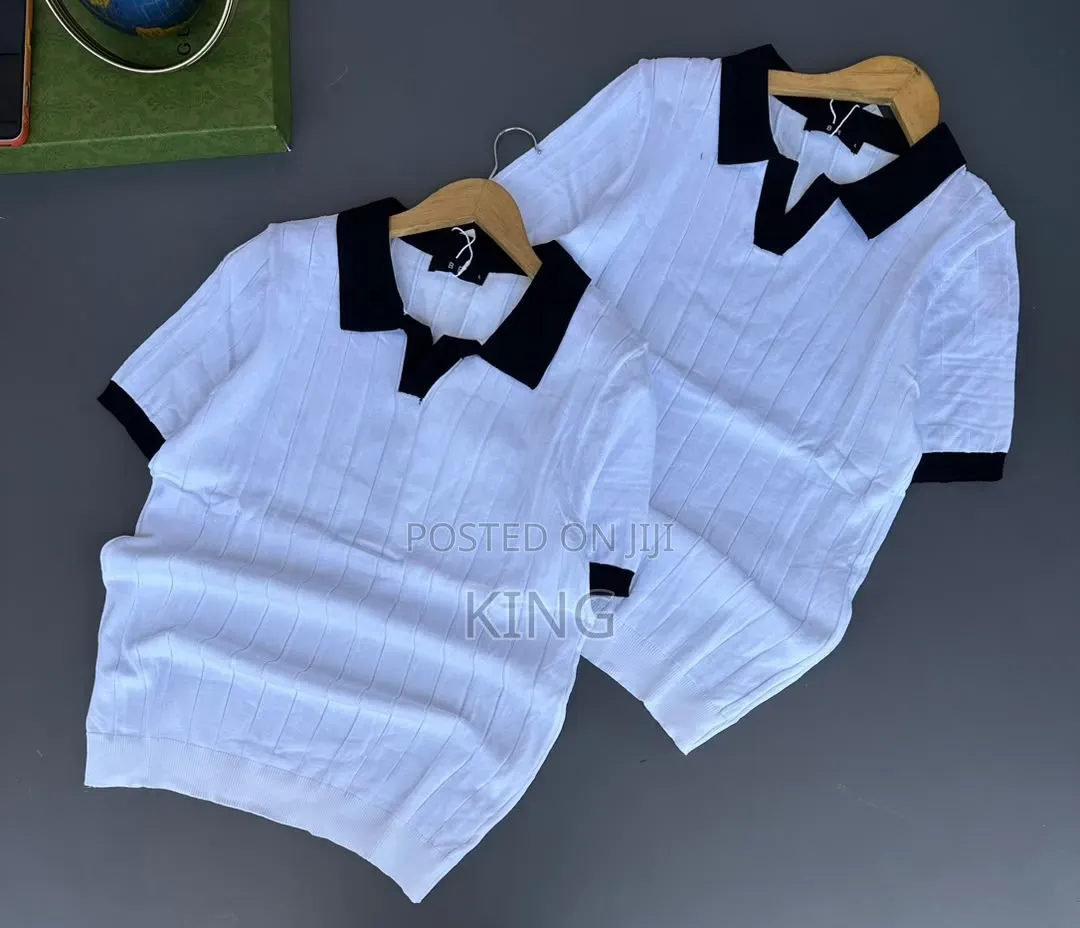 Sleeve Trim Design Knitted Shirts