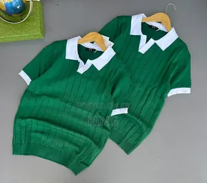 Sleeve Trim Design Knitted Shirts