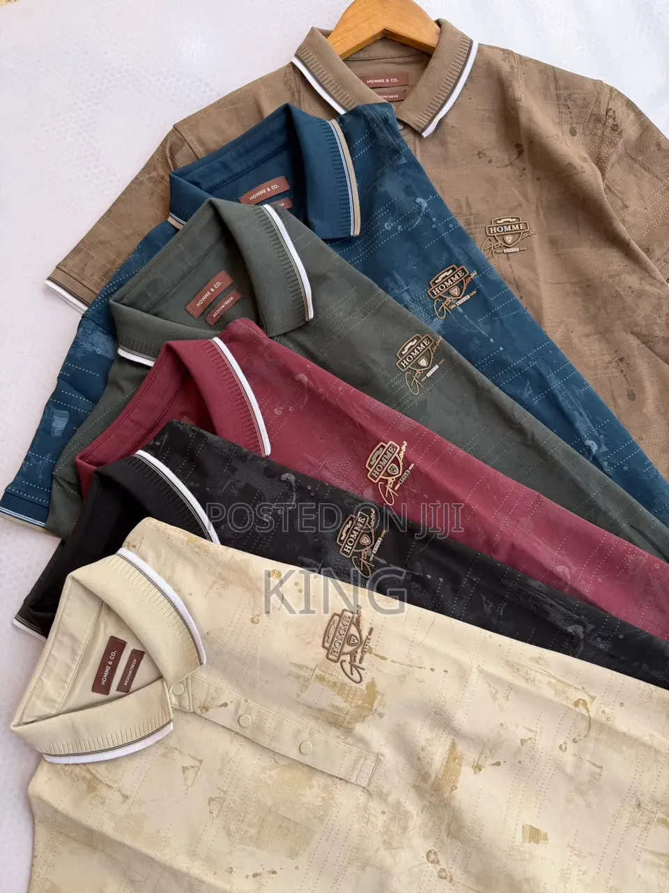 Men's Short-Sleeve Printed Polo Shirts