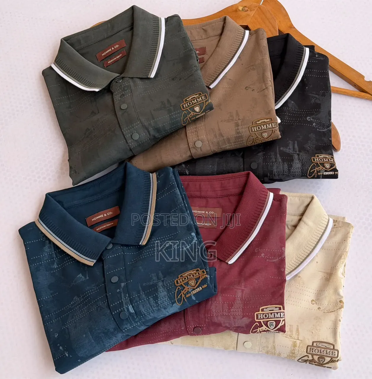 Men's Short-Sleeve Printed Polo Shirts