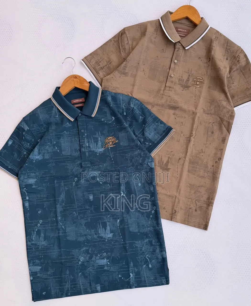 Men's Short-Sleeve Printed Polo Shirts