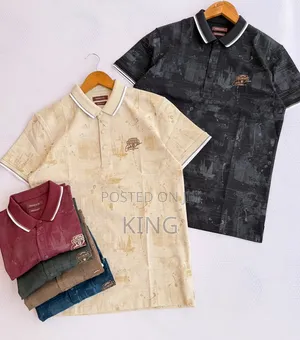 Men's Short-Sleeve Printed Polo Shirts