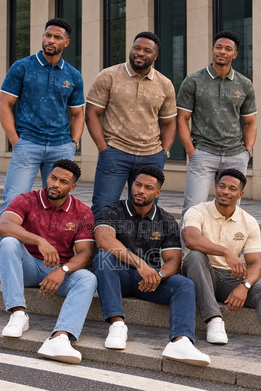 Men's Short-Sleeve Printed Polo Shirts