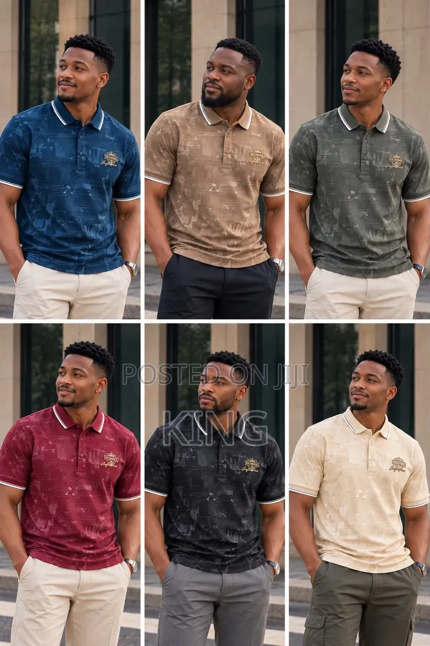 Men's Short-Sleeve Printed Polo Shirts