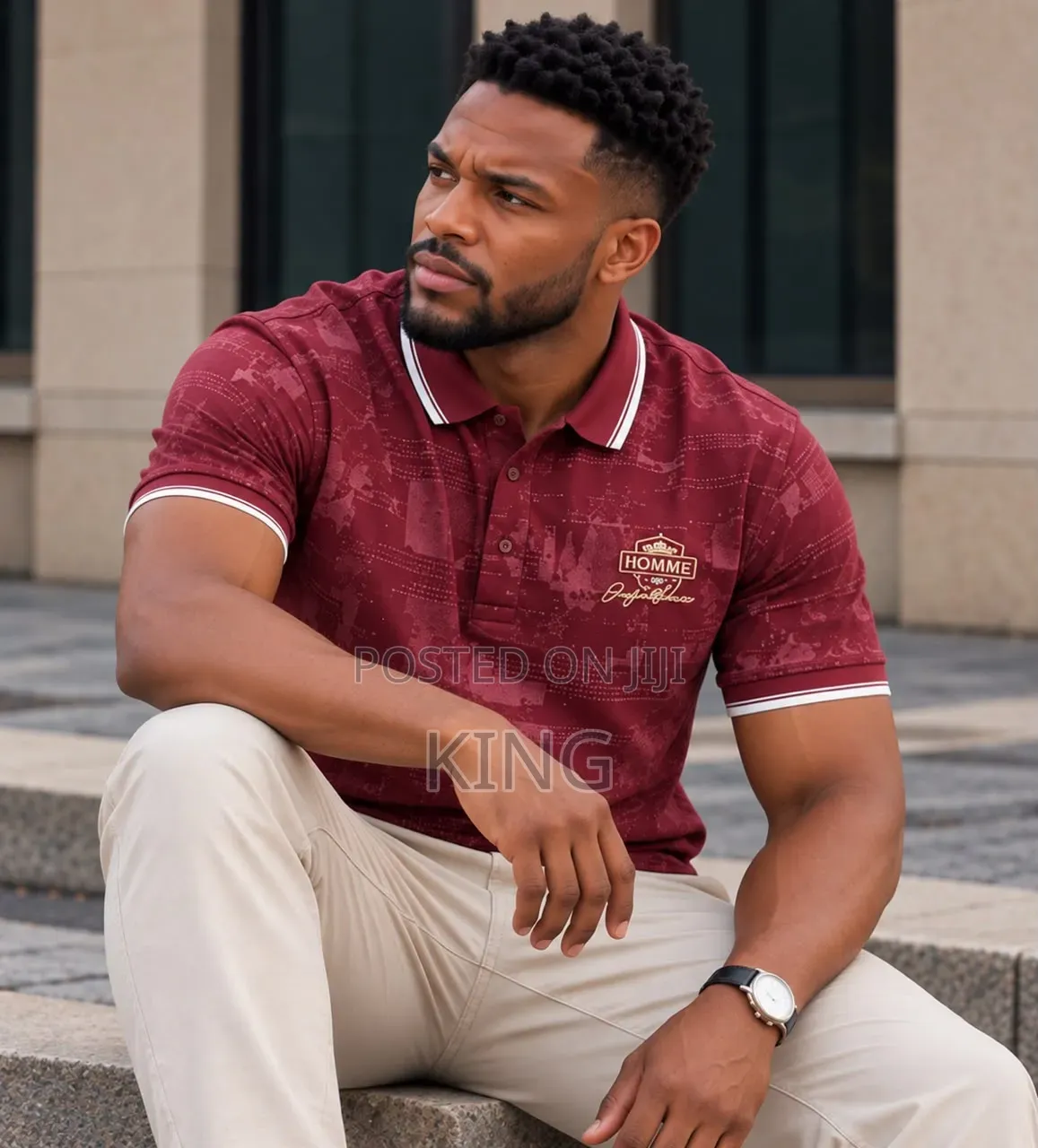 Men's Short-Sleeve Printed Polo Shirts