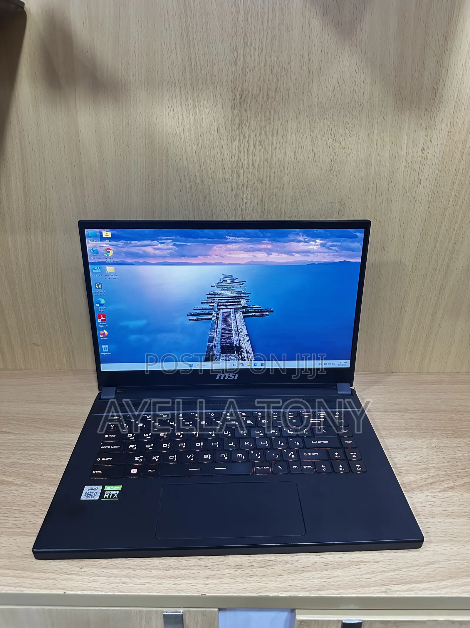 New Laptop MSI GS66 Stealth 10SGS 16GB Intel Core i7 SSD 512GB