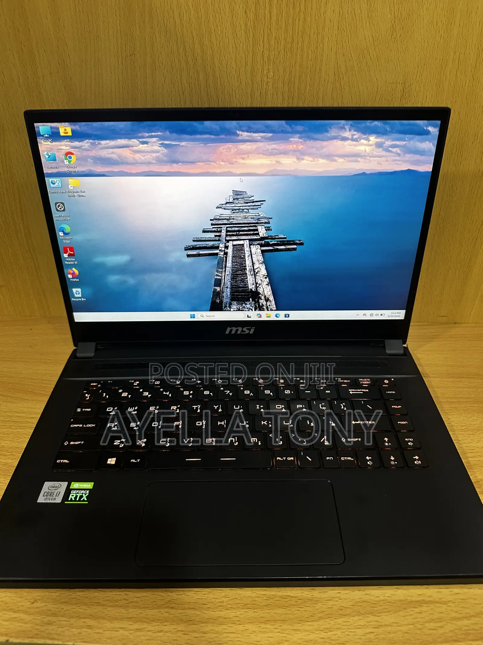New Laptop MSI GS66 Stealth 10SGS 16GB Intel Core i7 SSD 512GB