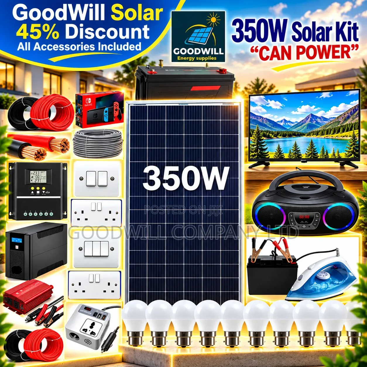 350w Clean Energy Solar System Full Kit