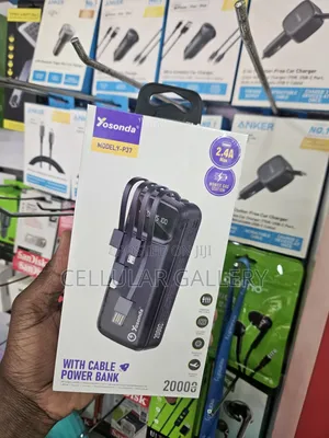 Power Bank 20,000mAh Built-in Cables