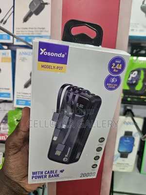 Power Bank 20,000mAh Built-in Cables