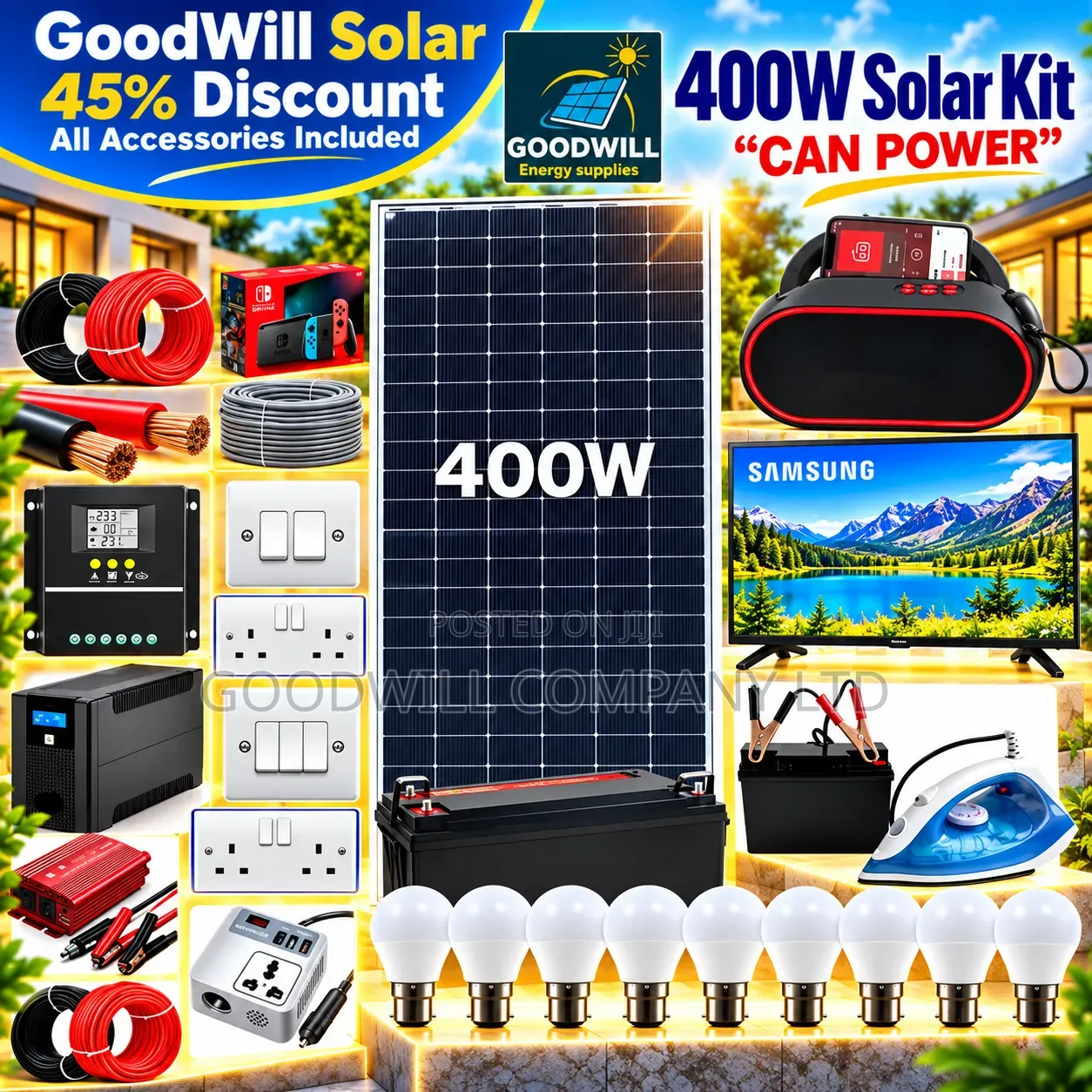 400w Clean Energy Solar System Full Kit