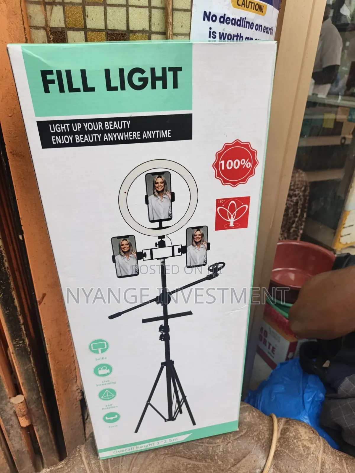 Fill Light Combo Ring Light Mic Holder 2 Phone Holder Stand