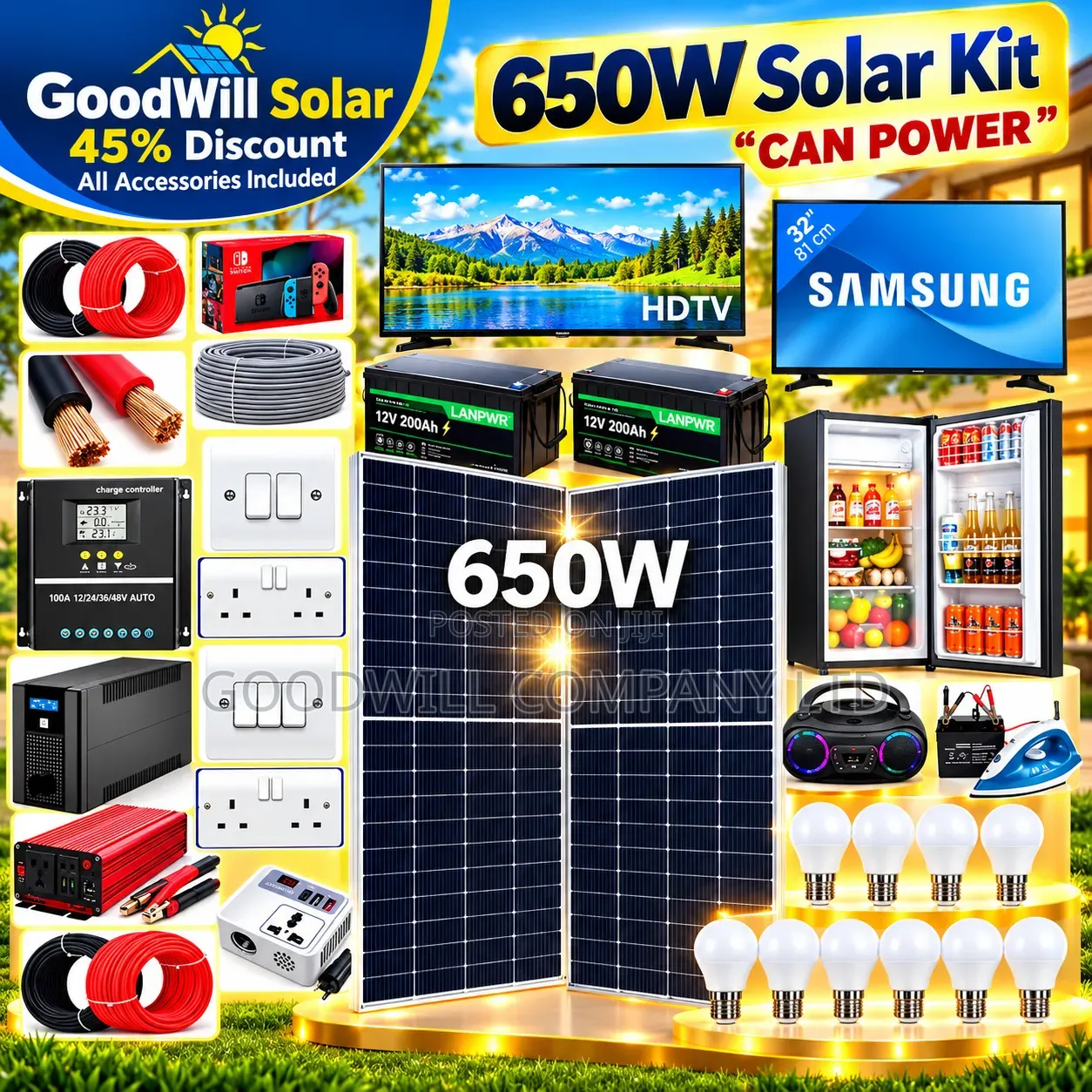 650w Clean Energy Solar System Full Kit