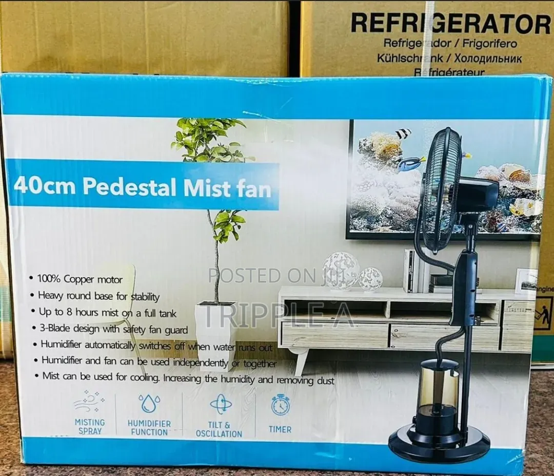 40cm Heavy Duty Pedestal Mist Fan