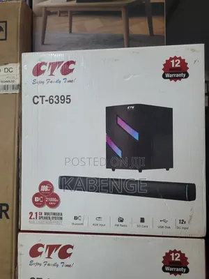 CTC CT-6395 2.1 CH Multimedia Soundbar Speaker System With Subwoofer