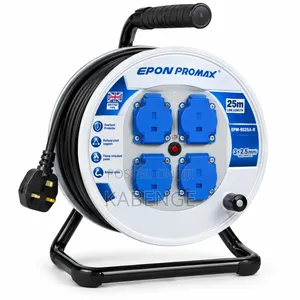 EPON 25M Heavy-Duty Cable Extension Reel (4-Way British Sockets)