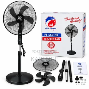ALL STAR FS-SS015R High-Speed Oscillating Pedestal Stand Fan
