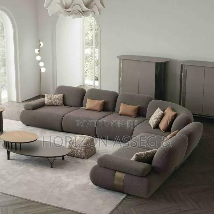 L-Shape 6 Seater Fabric Sofa