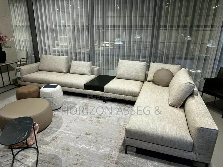 L-Shape 6 Seater Fabric Sofa