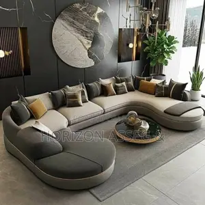 Simple L-Shape High Density Fabric Sofa