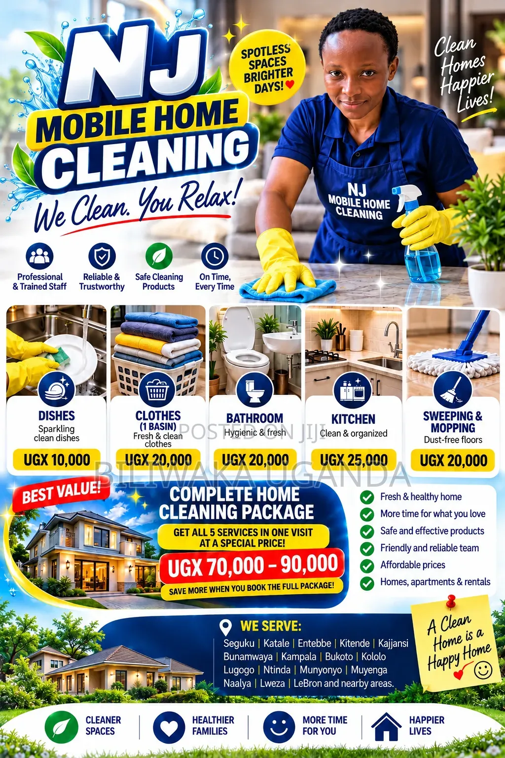 Hire a Maid for the Day/Mobile Home Cleaning/Wash and Go