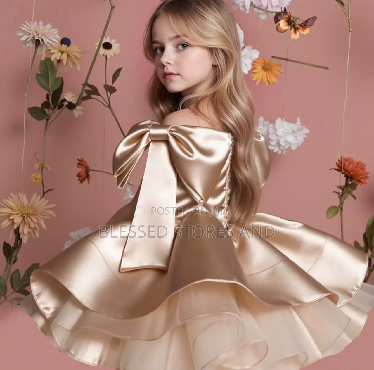 Girls Round Party Dress