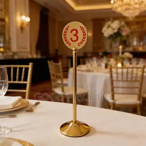 Luxury Gold Pedestal Table Number Stand