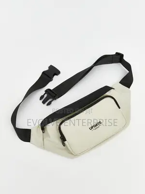Zippered Men's Waist Bag - Beige