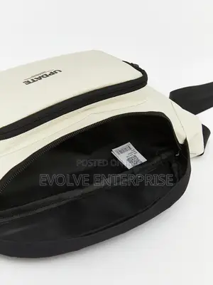 Zippered Men's Waist Bag - Beige