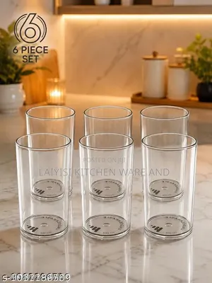 60-Piece Unbreakable Acrylic Plastic Drinking Glasses Home,Restaurants