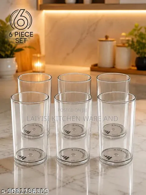 60-Piece Unbreakable Acrylic Plastic Drinking Glasses Home,Restaurants