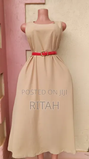Elegant Beige Sleeveless Maxi Dress