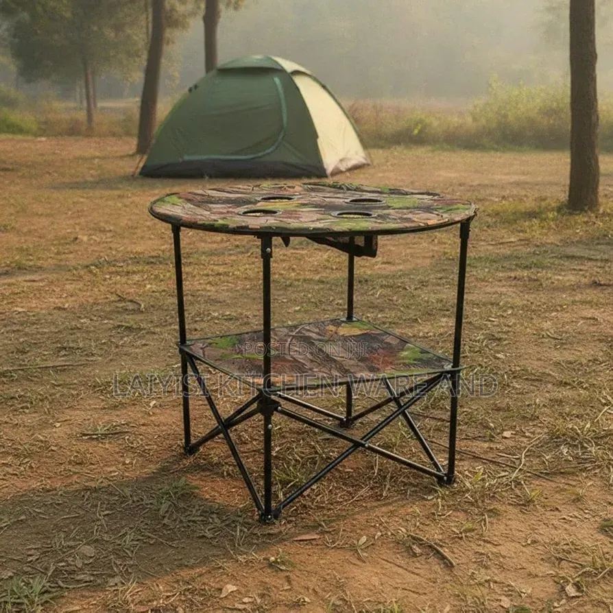Lightweight Camping Table With Cup Holders Compact Folding Table