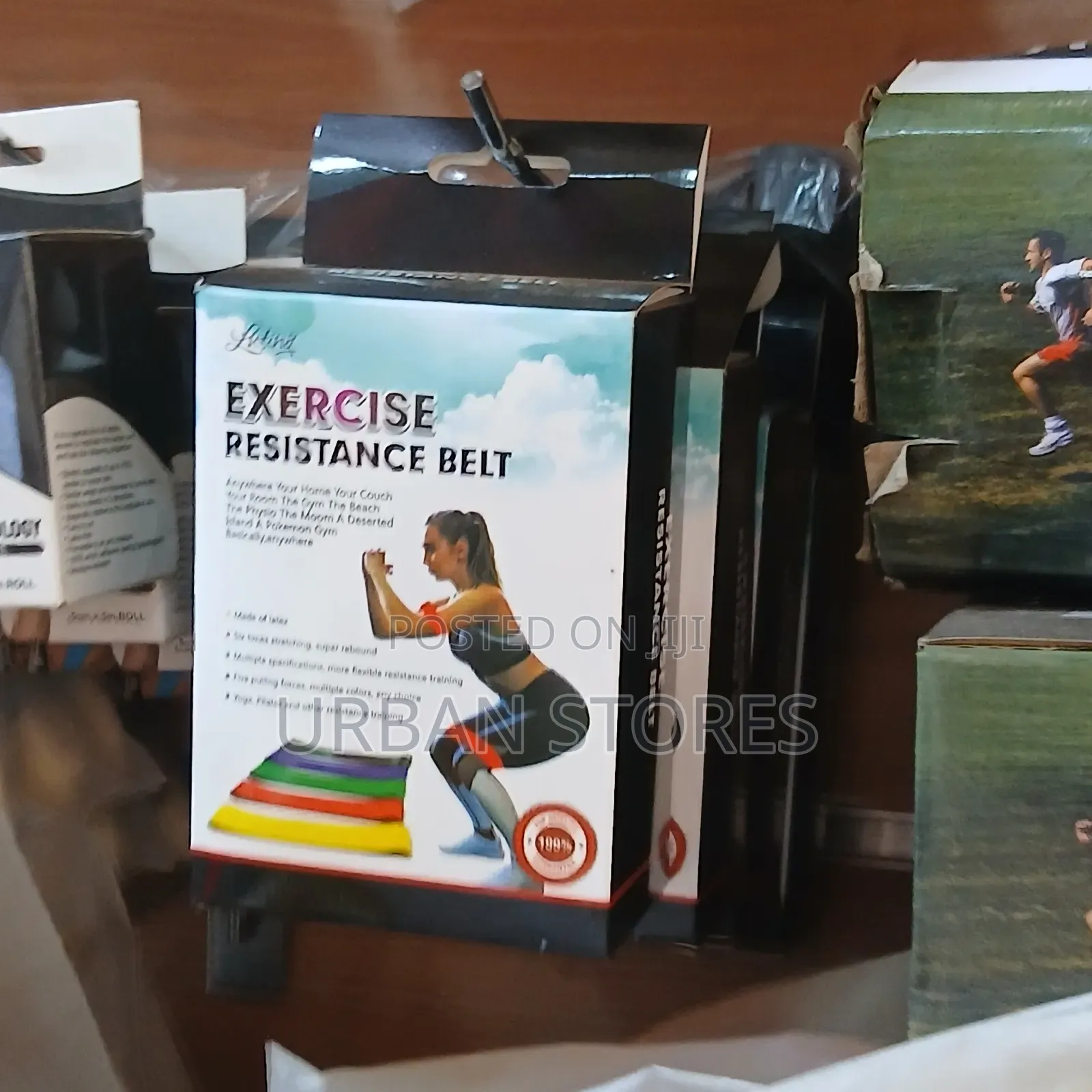 5 Pieces Exercise Resistance Belt Multicolour -Urban Stores