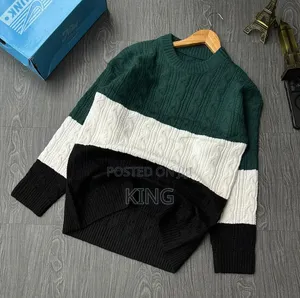 Green Top White Black Sweater