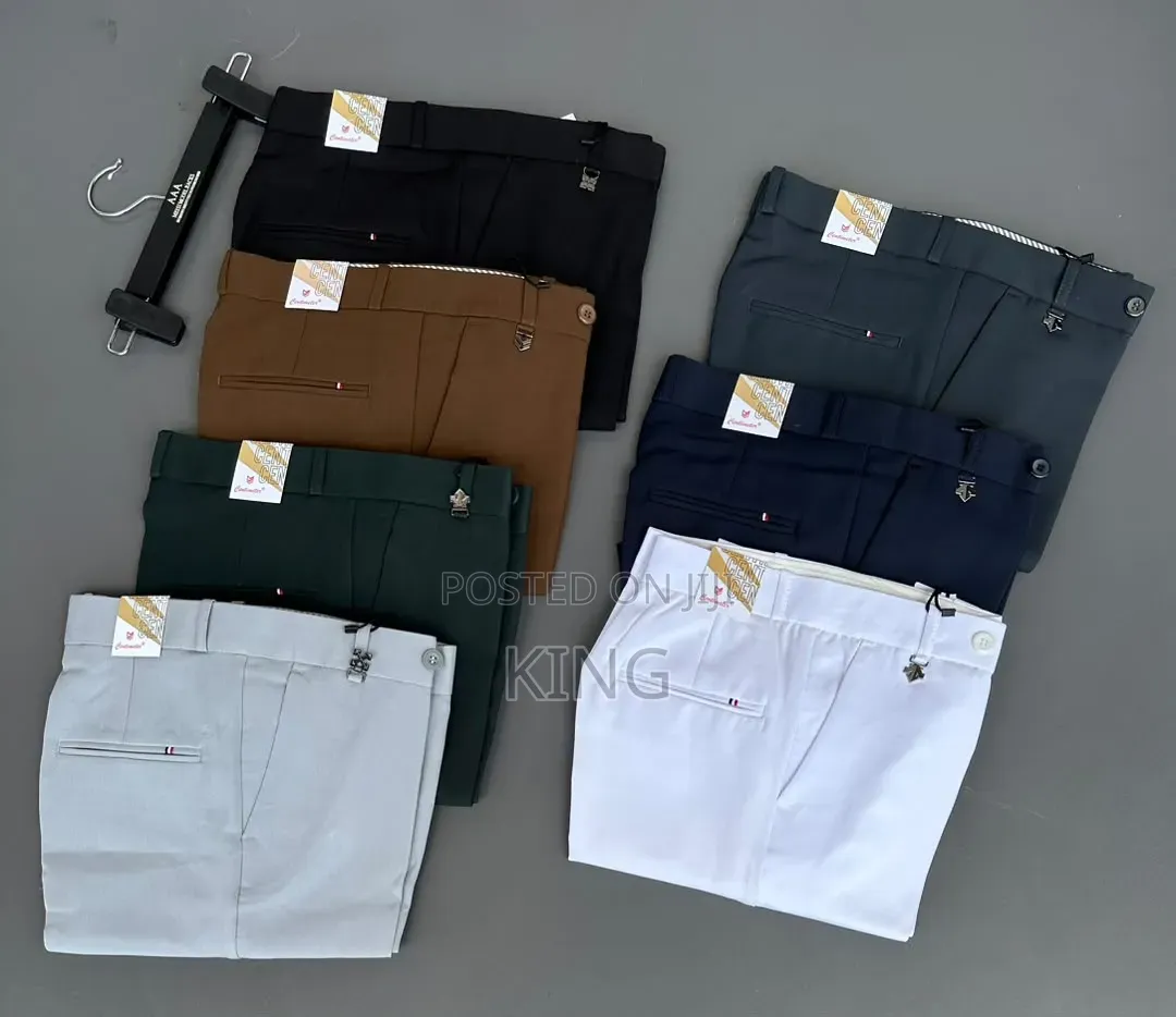 Men's Bootcut or Flare Formal Beltless Trousers